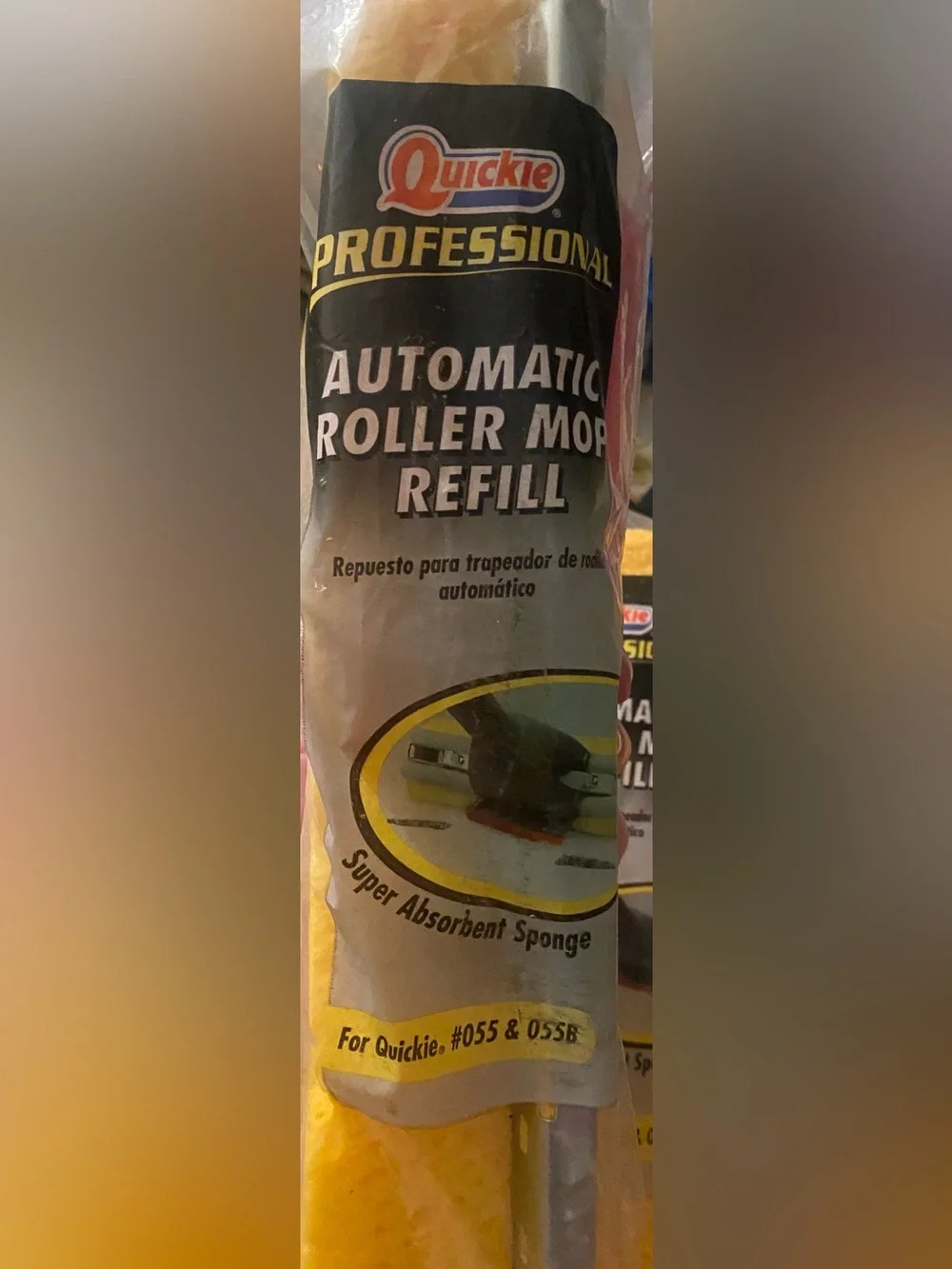 Quickie Professional Automatic Roller Mop Refill - Yellow #055 & 0558 LOT OF 5